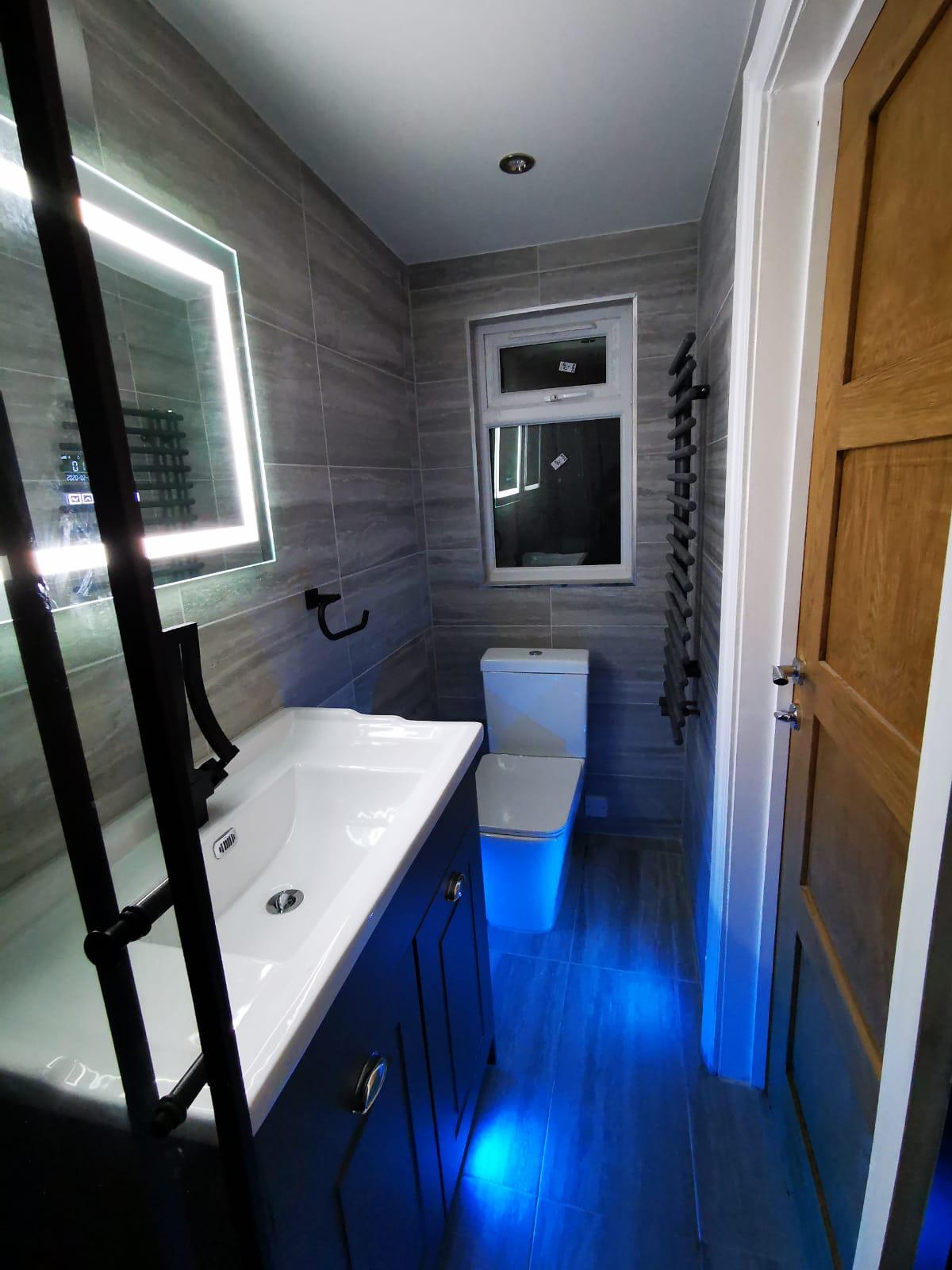 En-suite bathroom refit in Harrow with new tiling